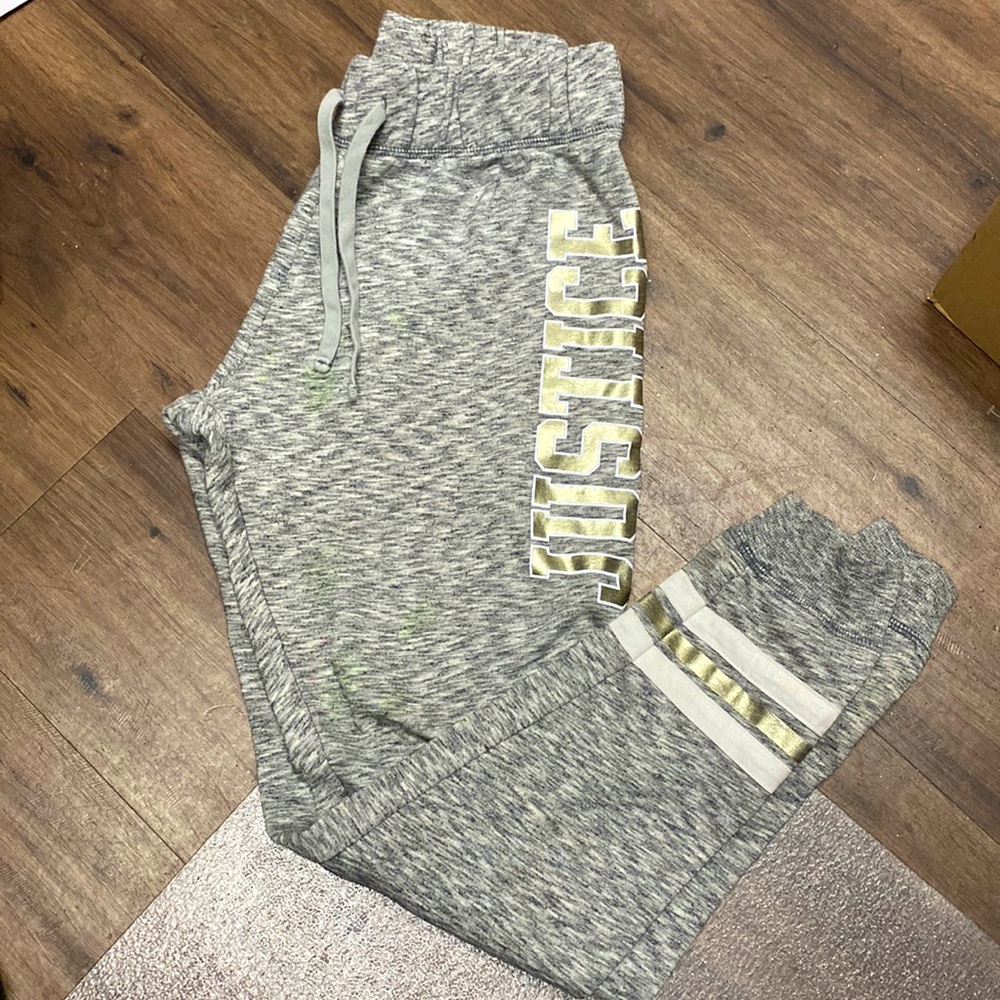 Justice active drawstring elastic waistband sweat pants
